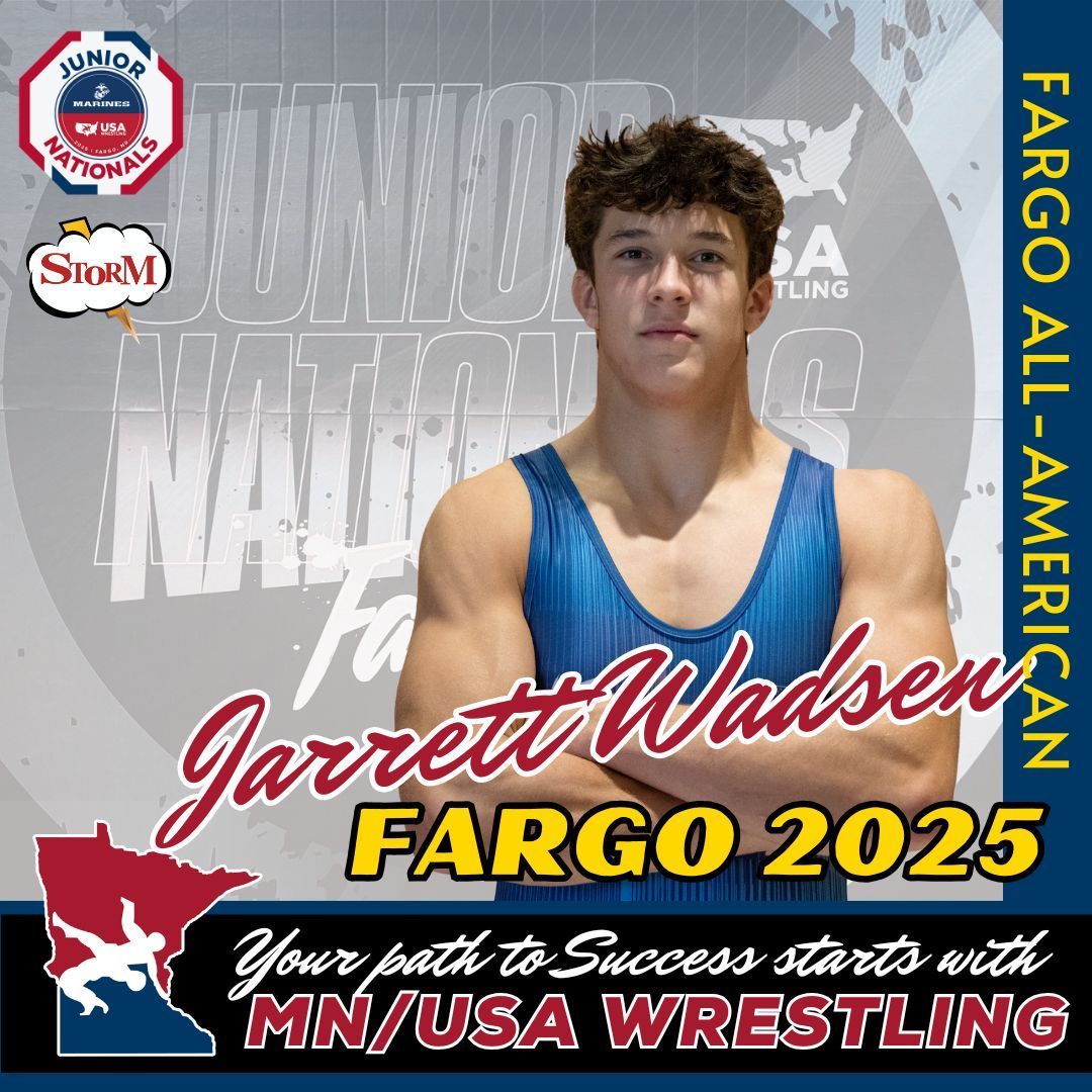 MNUSAW's tweet image. Congrats to Jarrett Wadsen on your 5th place finish in greco with a TF victory.  #mnusawrestling #mnstorm