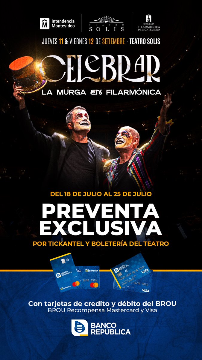 Hace más de un año soñamos con este proyecto y la primer etapa era consolidar el equipo y empezar a ensayar,  hoy se plasma la segunda etapa de este proyecto maravilloso que lleva mucho trabajo y mucha emoción. Hoy salieron las entradas a la venta por tickeantel con preventa BROU