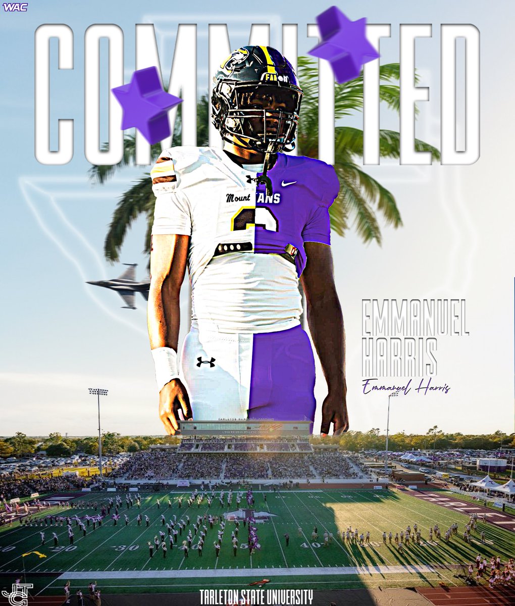 emanharris_'s tweet image. #AGTG First off i want to thank God for putting me in this position im in and i want to thank my family, my coaches and teammates for pushing me and being there for me through the all hard times. I am very grateful and blessed to say im committed to Tarleton State…
