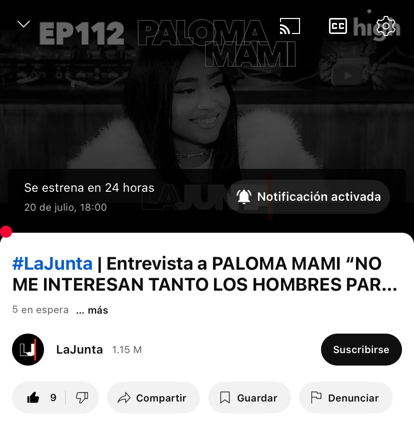 Ya esta el pre estreno de la entrevista de #LaJunta a Paloma Mami