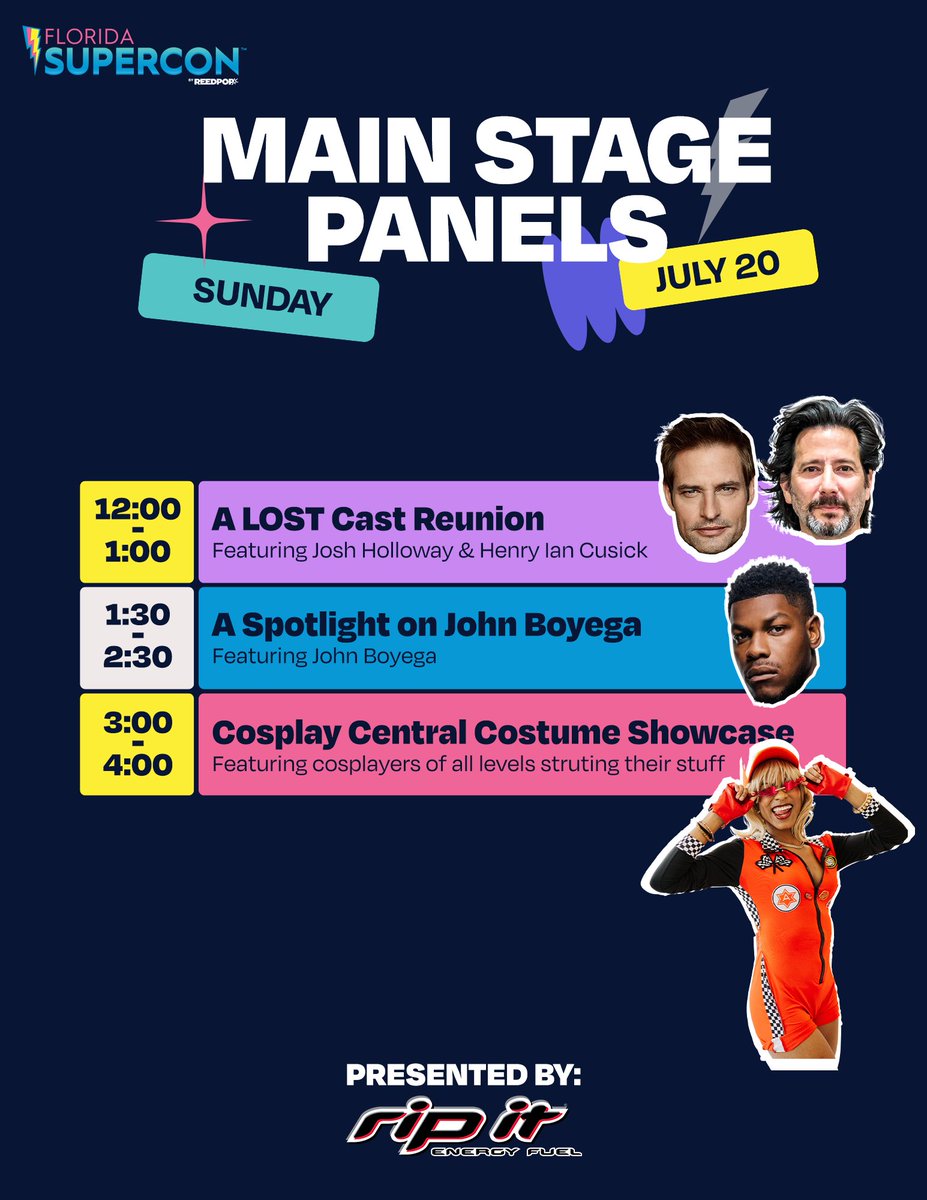 Florida Supercon (@floridasupercon) on Twitter photo Tomorrow. Main Stage. You and me 🤝
Main Stage presented by Rip It Energy Drink. Tomorrow. Main Stage. You and me 🤝
Main Stage presented by Rip It Energy Drink.