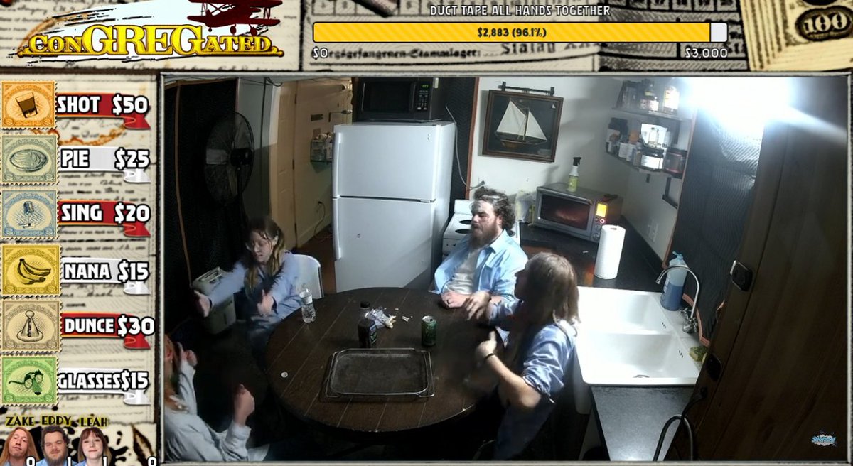 TheLichBoi's tweet image. #conGREGated day 1.
Huge audio improvements.
Rustic set that feels oddly nostalgic.
Entire cast get drinks bought for them to the point they're all shithoused (especially Trish).
It's looking good fellas, if you like #Fishtanklive you should give this one a watch.