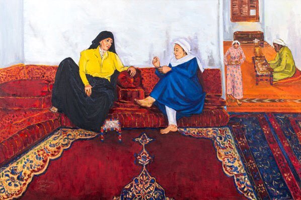 arrtbsg's tweet image. انطباعات الفنانة التشكيلية صفية بن زقر (رحمها الله )