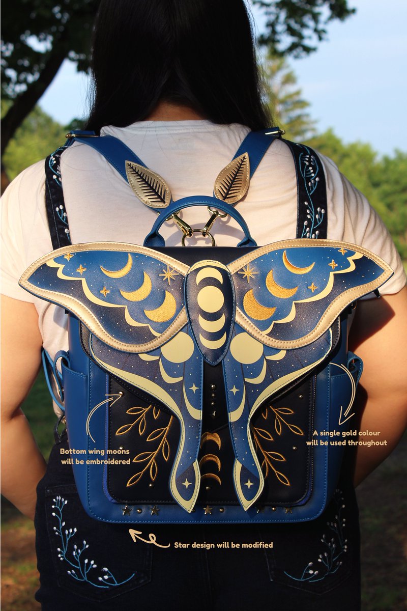Galaxy moon moth bag sample 🦋 Pre-orders open 🦋
Minor revisions will be made for production ₊˚⊹⋆