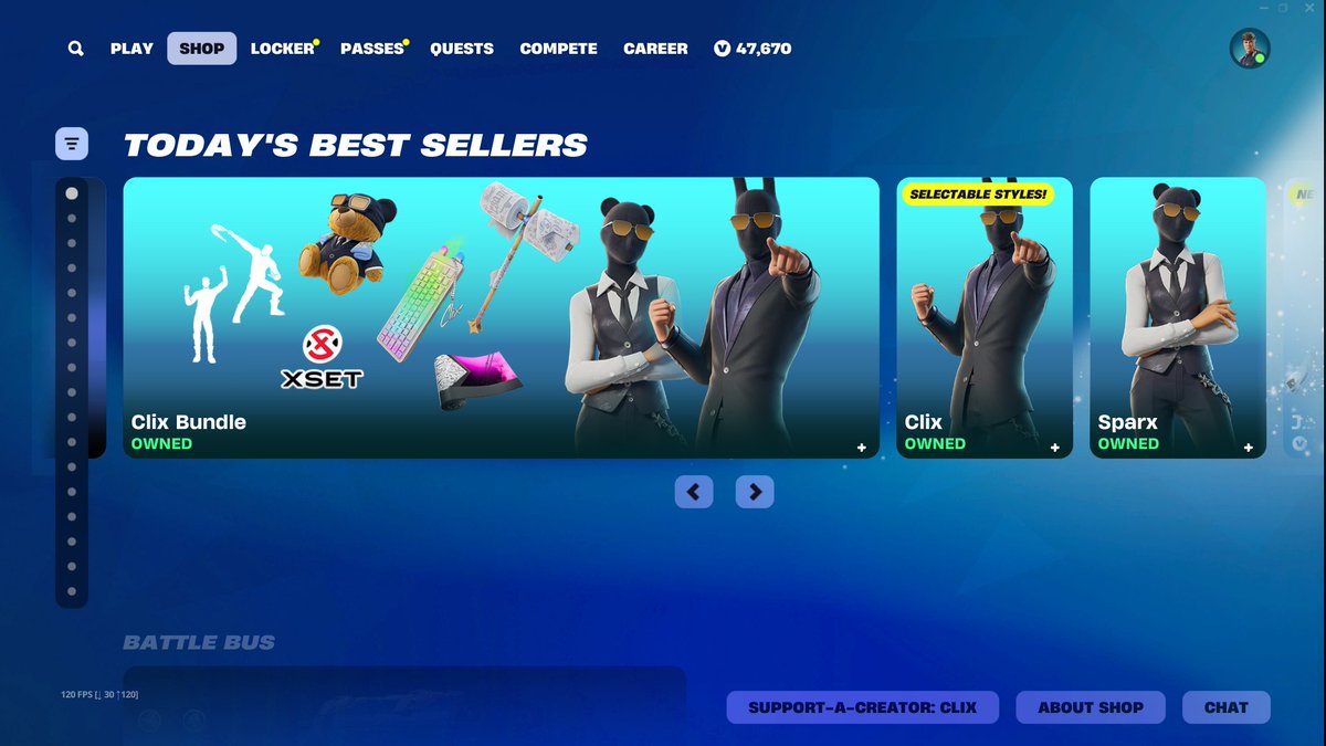 Clix's tweet image. Giving away 10 Clix Bundles to celebrate the return of my icon skin!🧸

To enter:

❤️ &amp;amp; ♻️ This tweet
Comment: Code Clix

Picking winners tomorrow on stream, goodluck :)