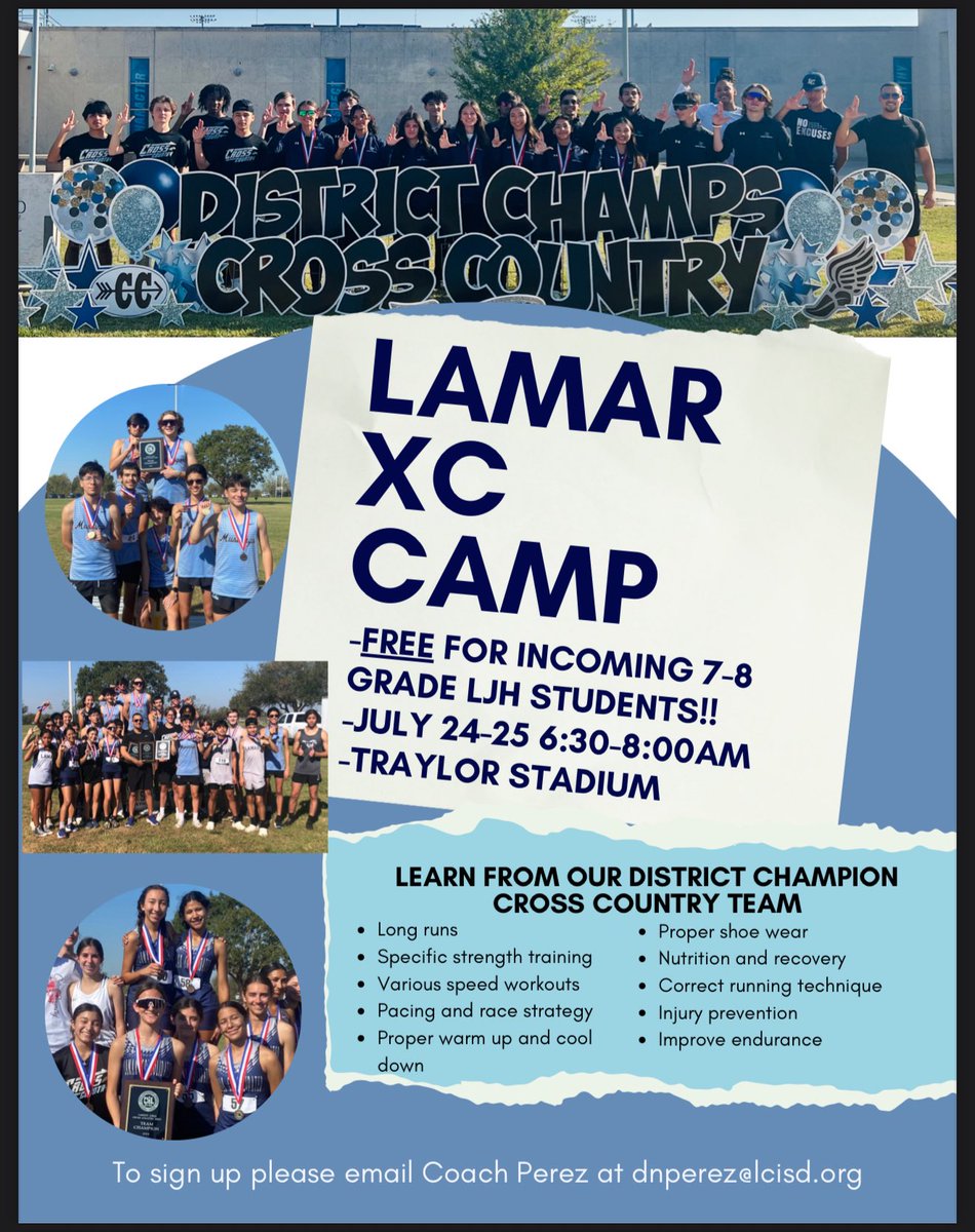 Monica Auffant (@laprofemoni) on Twitter photo Mustangs, it’s time to get running! Join us for a free camp! 🏃 🏃🏻♀️ <a href="/Coach_Lane/">Chris Lane</a> <a href="/JaneWessendorff/">Jane Wessendorff Middle School</a> <a href="/Coach_Junious/">Tyreese D. Junious</a> Mustangs, it’s time to get running! Join us for a free camp! 🏃 🏃🏻♀️ <a href="/Coach_Lane/">Chris Lane</a> <a href="/JaneWessendorff/">Jane Wessendorff Middle School</a> <a href="/Coach_Junious/">Tyreese D. Junious</a>