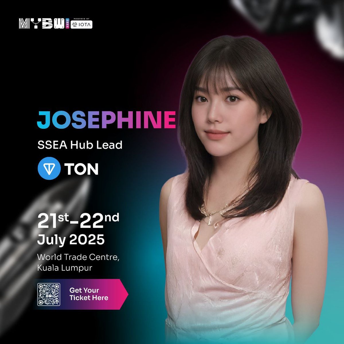 TONSSEA's tweet image. We’re excited to share that Josephine - TON SSEA Hub Lead will be joining Malaysia Blockchain Week 2025 @MalaysiaBCW!
She’ll be connecting with builders, founders, and ecosystem leaders to explore how TON is powering the next wave of decentralized applications — right inside…