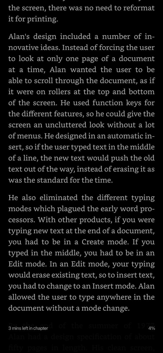 Another entry in “everything had to be invented”, some of the UX improvements from early word processor WordPerfect: