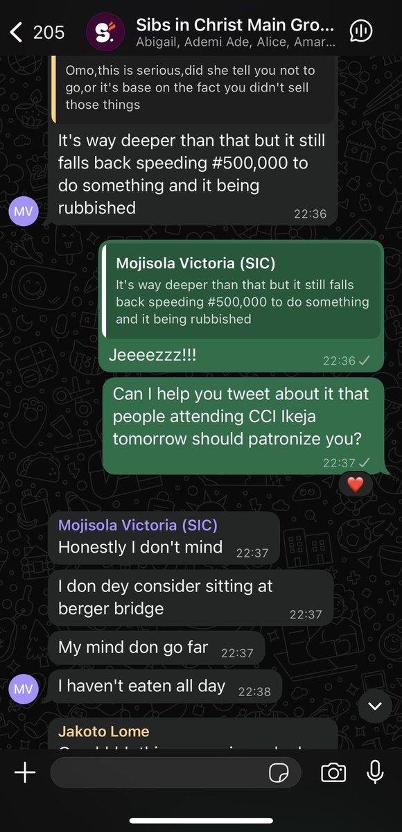 Please, if you’re attending CCI Ikeja tomorrow, we need your help. 🙏🏽

One of our members, <a href="/vickyyy_100/">Vee🌹👑</a>, who was a vendor at Eric Gugua’s Beyond Convention event today, was unable to make any sales. This has put her in a difficult situation with her mum.

If you’ll be at church