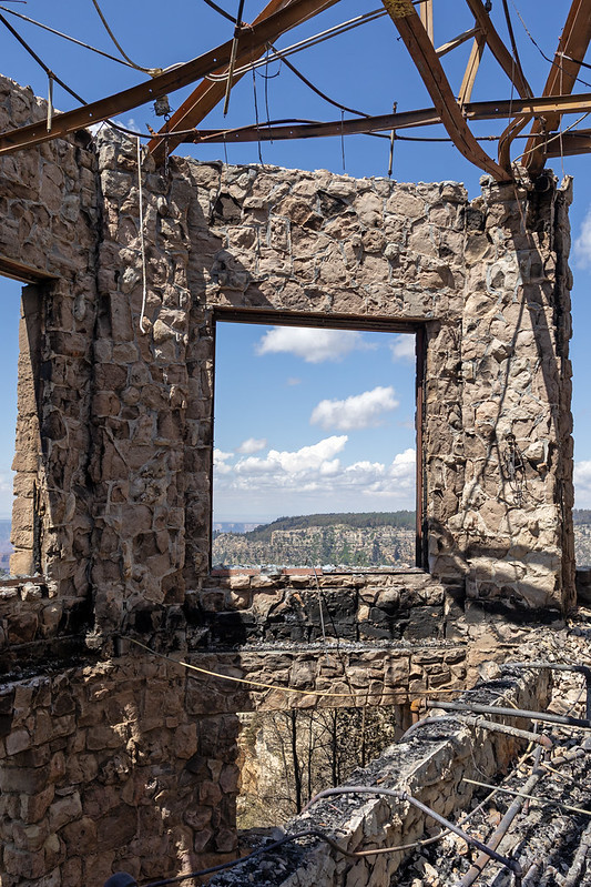 GrandCanyonNPS's tweet image. New photos from the Dragon Bravo Fire on the North Rim are available on Grand Canyon National Park's Flickr page. The photos were taken Friday, July 18, 2025, and include aerial reconnaissance photos along with on-the-ground images showing damage in the North Rim Lodge area.…