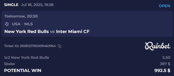 theawayfans's tweet image. I reckon NY Red Bulls will get the win against Messi’s Inter Miami tonight…
😏