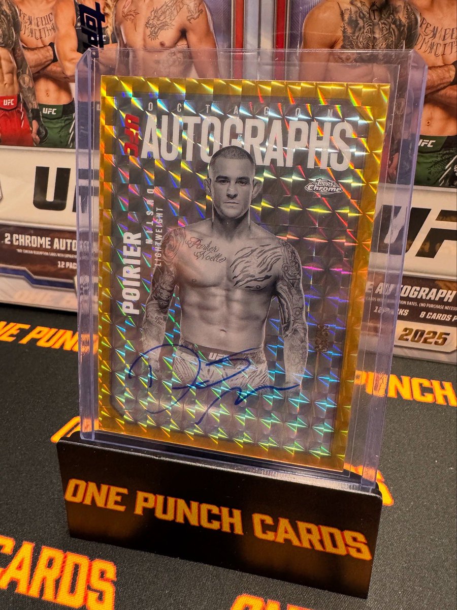 onepunchcards's tweet image. 🔥 Just ripped open some UFC cards and WOW! Pulled some absolute BANGERS: /25, /50 autos, /99 autos, numbered RC autos, and MORE! 🥊 Check out these insane hits! #UFC