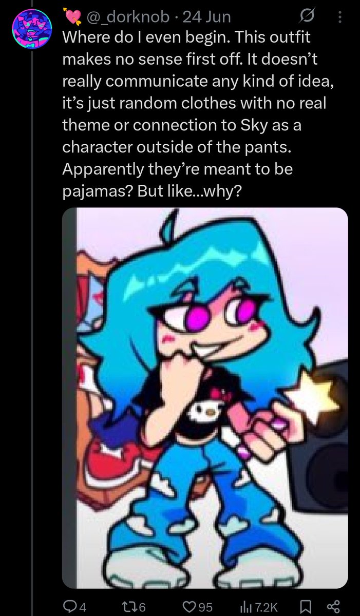 TheGayOne962's tweet image. Either of these tweets which try to act like sky is this deep character with a personality beyond just being a sans fangirl parody lmao
