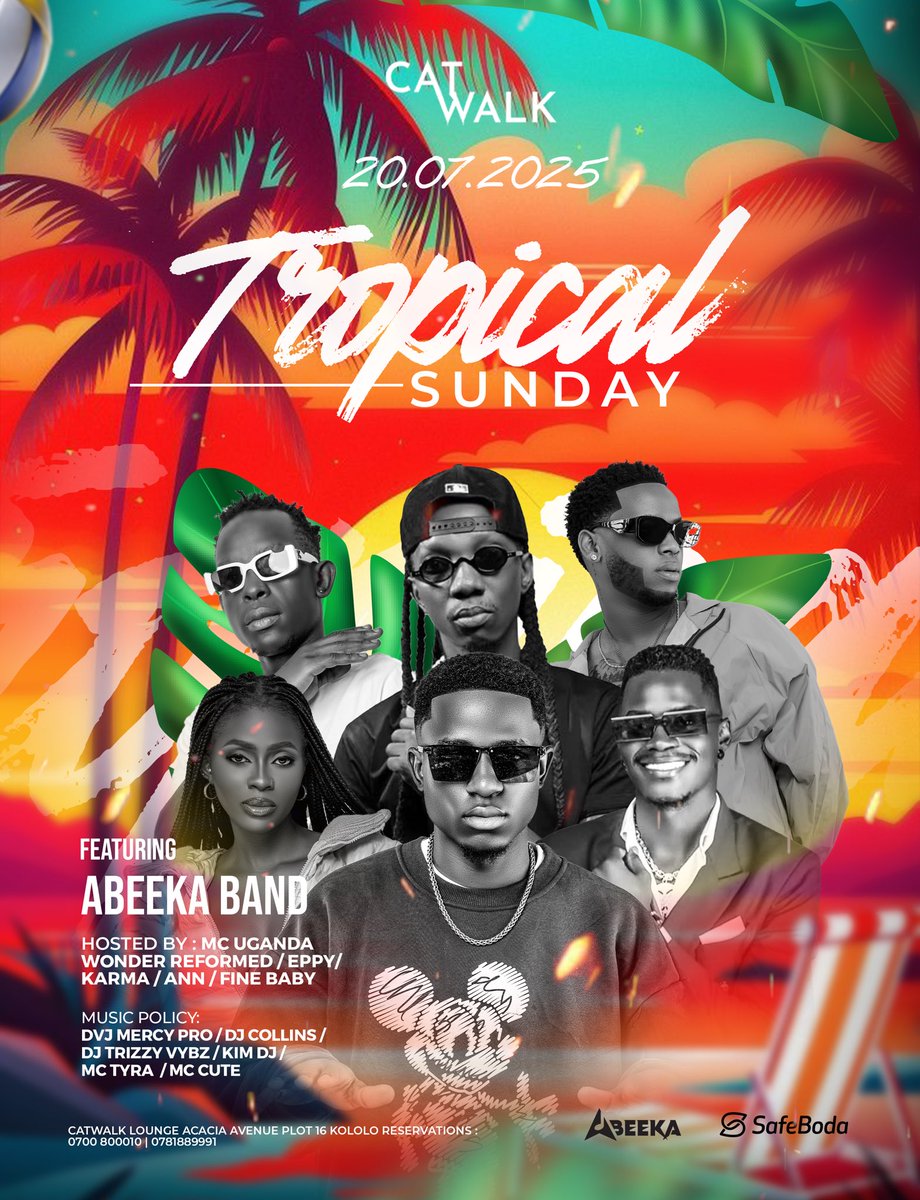 CatwalkKla's tweet image. Tropical Sunday be in the chealing spot it’s catwalk lounge Kololo the great environment with @abeekaband @dvjmercypro @collindj._ @djkymlazer @djay_trizzy_vybz @mccute94 @ester_tyra