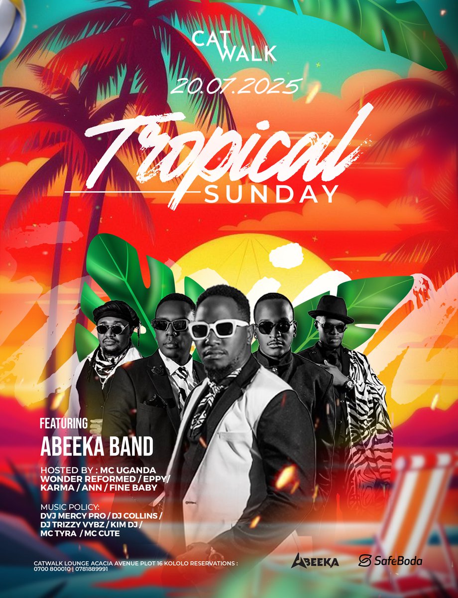 CatwalkKla's tweet image. Tropical Sunday be in the chealing spot it’s catwalk lounge Kololo the great environment with @abeekaband @dvjmercypro @collindj._ @djkymlazer @djay_trizzy_vybz @mccute94 @ester_tyra