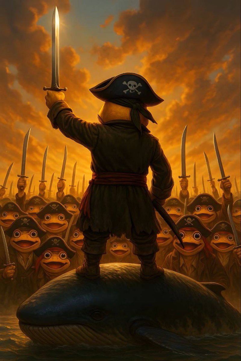 TurboToadToken's tweet image. Aye captain, the $TURBO Toads sail at dawn. We raid together, we ribbit together. 🏴☠️🐸