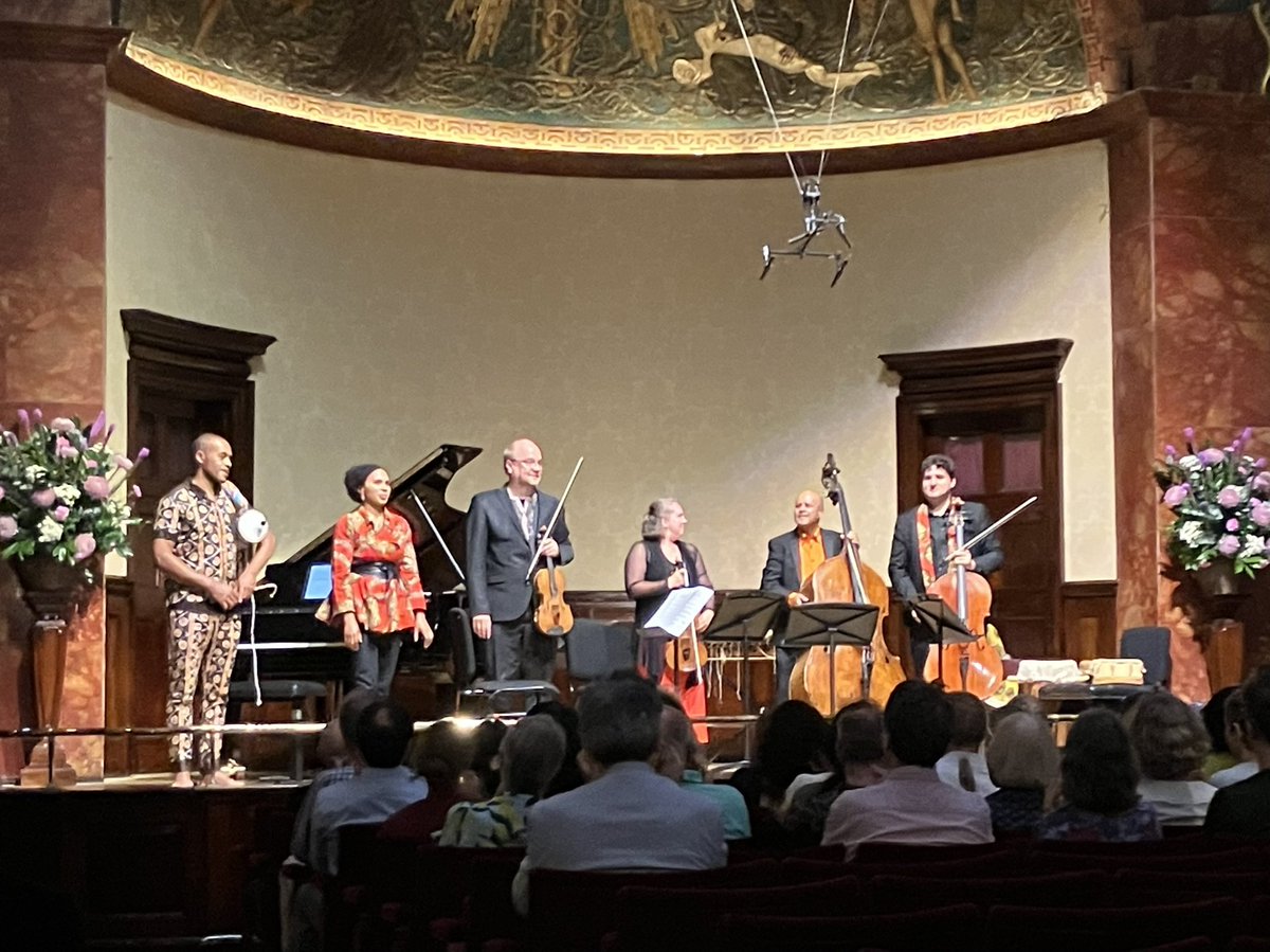 Adrian_Specs's tweet image. Another superb @AfricanSeries day @wigmore_hall draws to a close. Lovely programme tonight shuffling combinations of African &amp;amp; Western instruments to life-affirming effect. 🙏 💐 to @RebecaOmordia for impeccable piano / curation / organisation skills!