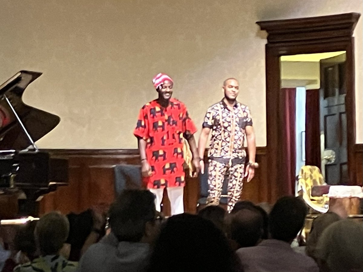 Adrian_Specs's tweet image. Another superb @AfricanSeries day @wigmore_hall draws to a close. Lovely programme tonight shuffling combinations of African &amp;amp; Western instruments to life-affirming effect. 🙏 💐 to @RebecaOmordia for impeccable piano / curation / organisation skills!