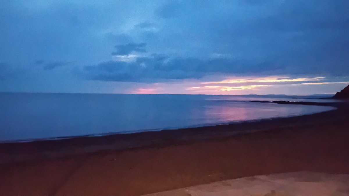 Aberystwyth pier at sundown.
