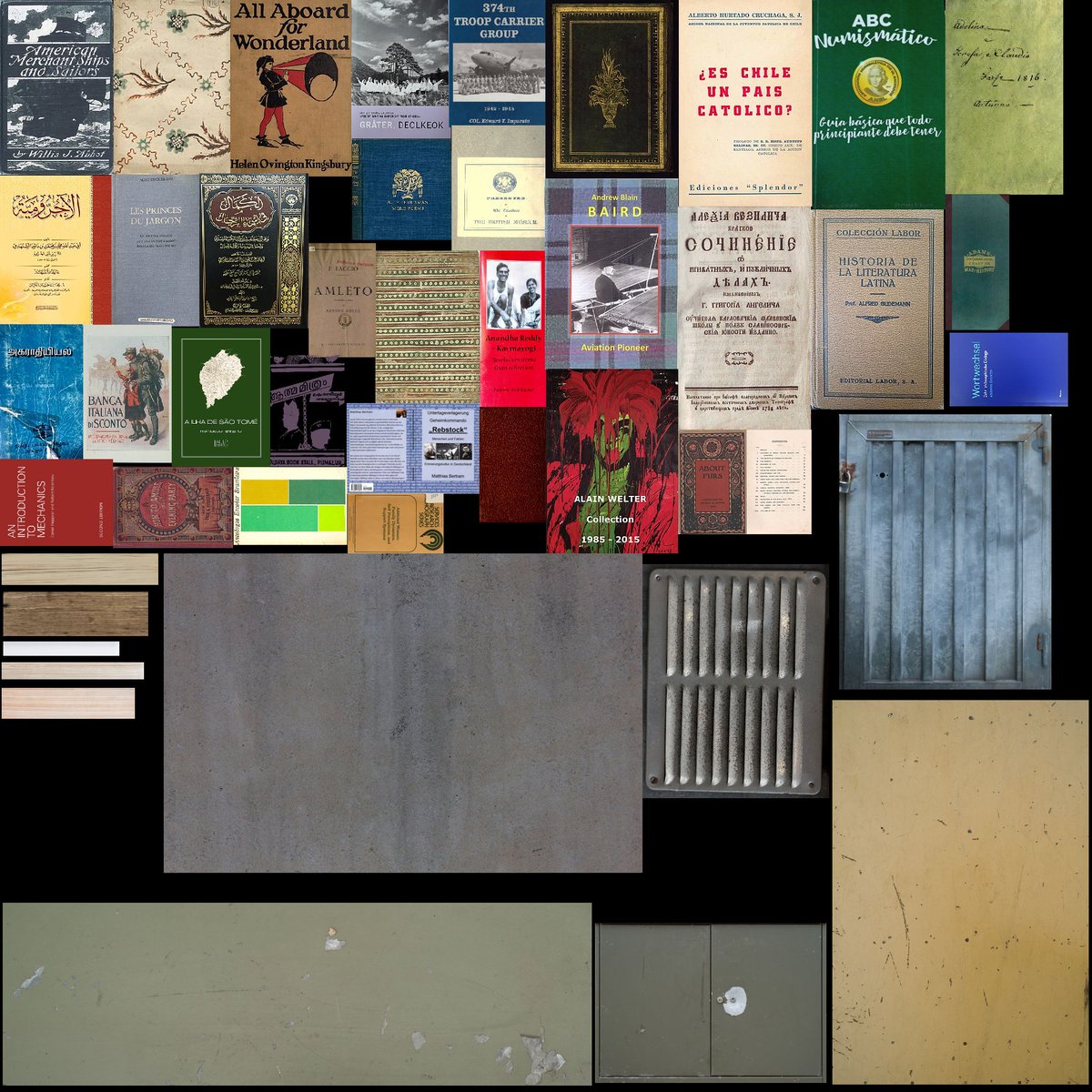 isthisamug's tweet image. I have become fond of the process of creating large textures of many downscaled commons images to sample for environments.