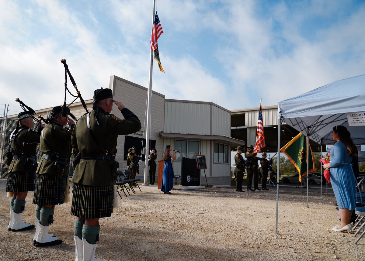 USBPChief's tweet image. Today, we honor the legacy of Border Patrol Agent James R. Dominguez by renaming our Uvalde checkpoint in his memory- a lasting tribute to a life of service and sacrifice. His name now stands as a reminder and fuels our mission as we continue to stand watch every day.
James R.…