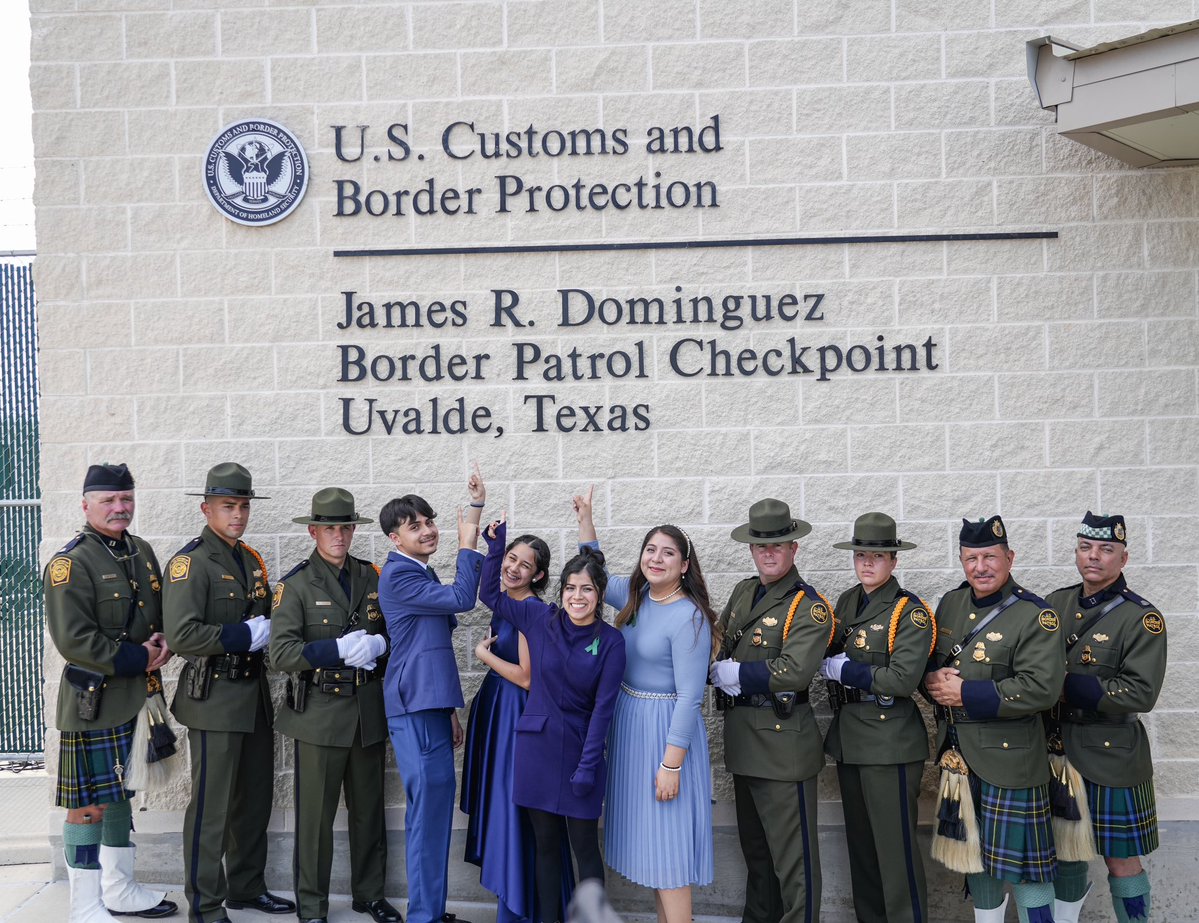 USBPChief's tweet image. Today, we honor the legacy of Border Patrol Agent James R. Dominguez by renaming our Uvalde checkpoint in his memory- a lasting tribute to a life of service and sacrifice. His name now stands as a reminder and fuels our mission as we continue to stand watch every day.
James R.…