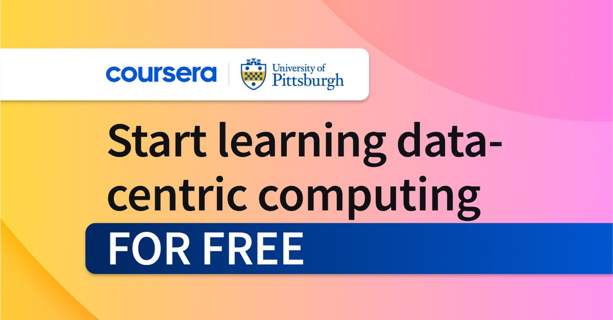 coursera's tweet image. 📊 Data professionals, this free course is for you: Data-centric computing is an information system where data is stored independently of the applications that use it. It’s a key skill for data scientists, engineers, and architects, and demand for it will grow as more businesses…