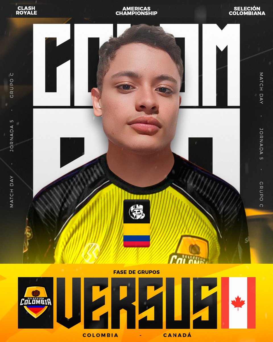 SelColombia23's tweet photo. 🟡DIA DE PARTIDO

Play-Off

🏆 @CR_Supremacy 
🆚 @Team_Canada_CR
🎙️https://t.co/83L62mx3Cj
🎙️https://t.co/63o1itL2FI
🕛 9 pm COL

#GoCol 🇨🇴 https://t.co/qkoyPe9Bdy