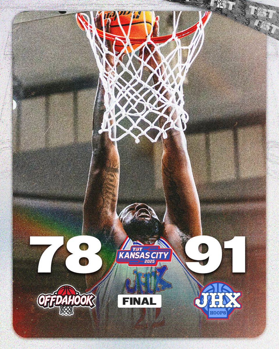 KANSAS ALUMNI TO TBT’S ROUND OF 32!

JHX Hoops will now take on Purple Reign (KState Alumni) in a MASSIVE rivalry game!

Monday | 8pmCDT | Kansas City

Tickets: ticketmaster.com/event/06006297…