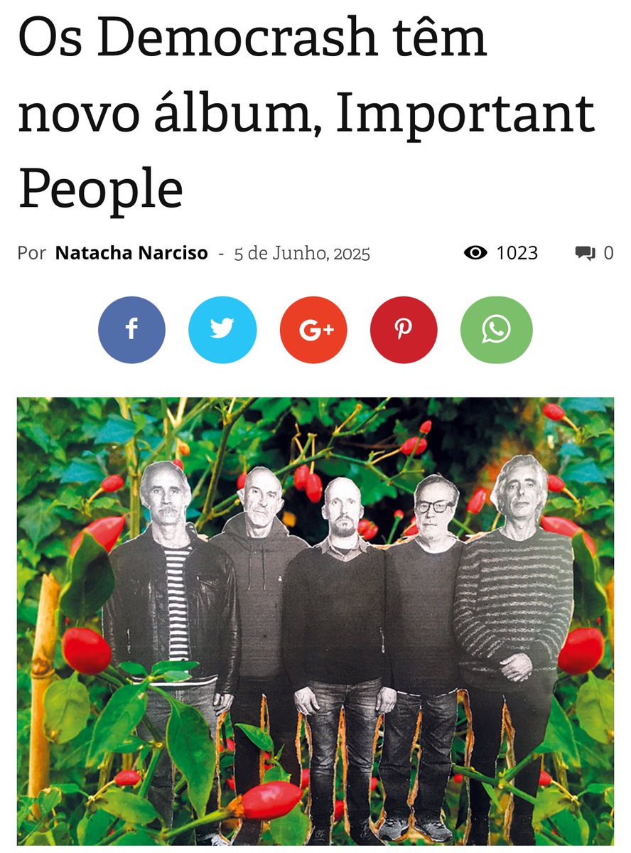Democrash "Important People" featured @ Gazeta das Caldas! Muito Obrigado!