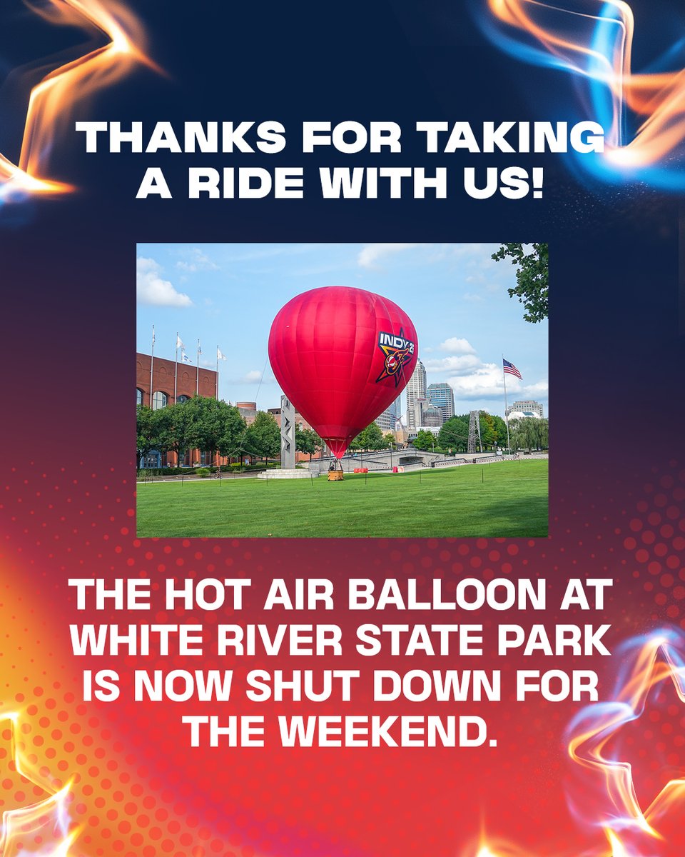 PacersSportsEnt's tweet image. The #WNBAAllStar2025 hot air balloon at White River State Park is now shut down for the weekend. Thanks for taking a ride with us!