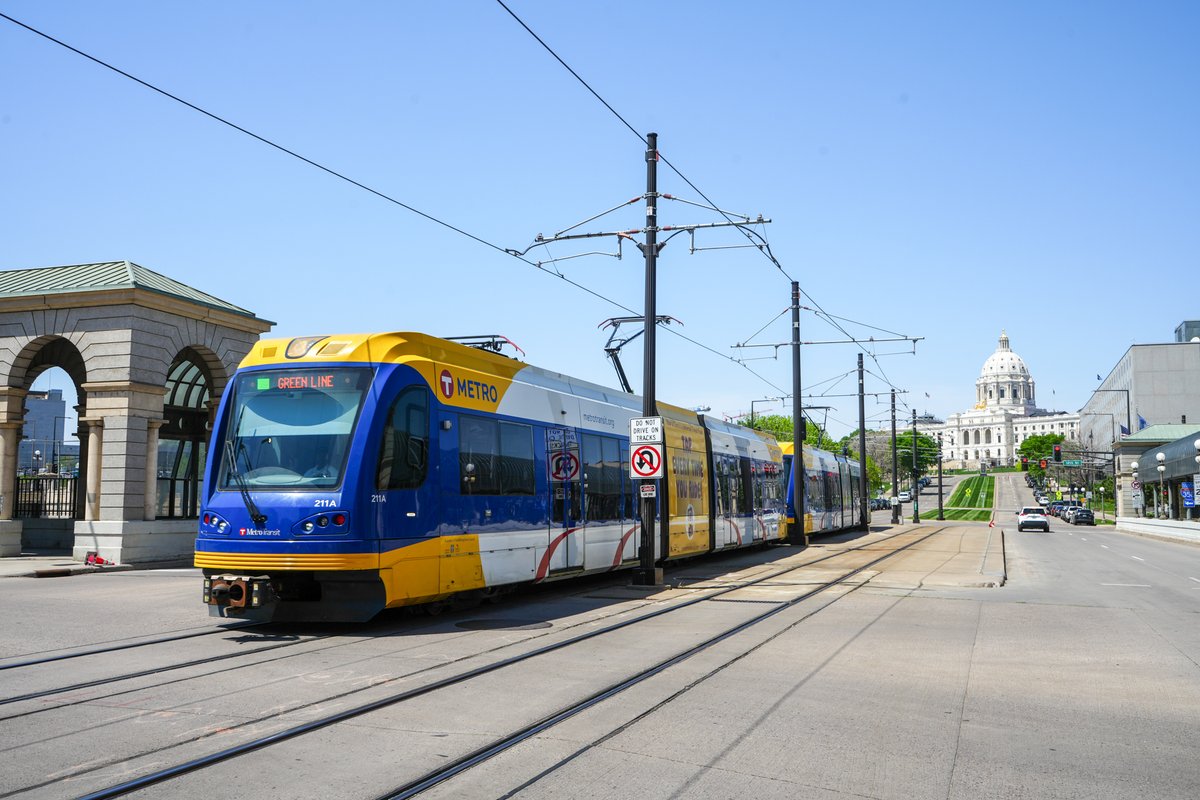 MetroTransitMN's tweet image. Good news! We’ve wrapped up work early and have resumed light rail service in St. Paul. If you are headed to the Minnesota Yacht Club Festival, review your transit options at: metrotransit.org/yachtclubfesti…