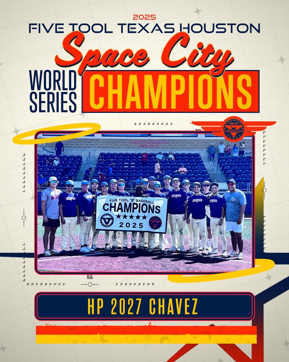 🏆CHAMPIONS🏆

Congrats to <a href="/HPBArecruiting/">HPBA Recruiting</a> 2027 Chavez on winning the 16U Division of the <a href="/FiveTool/">Five Tool Baseball</a> Texas Houston Space City World Series!

#WatchEm