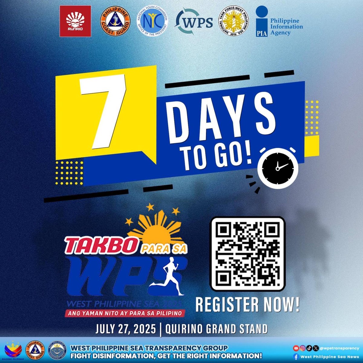 wpstransparency's tweet image. โฐ ๐๐จ๐ฎ๐ง๐ญ๐๐จ๐ฐ๐ง ๐๐๐ ๐ข๐ง๐ฌ!
๐โโ๏ธ7 ๐๐๐ฒ๐ฌ ๐ญ๐จ ๐ ๐จ before ๐๐๐ค๐๐จ ๐๐๐ซ๐ ๐ฌ๐ ๐๐๐ 2025!
Join the run that speaks for sovereignty and unity! ๐ต๐ญ
๐ ๐
๐ช๐ก๐ฎ 27, 2025 | ๐๐ช๐๐ง๐๐ฃ๐ค ๐๐ง๐๐ฃ๐๐จ๐ฉ๐๐ฃ๐
๐ฒ Registration is still open โ scan the QR code now orโฆ