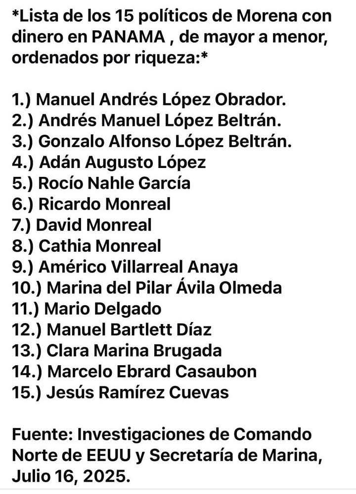 Esos que siempre mencionan a Andorra no se les olvide hablar también de Panamá.