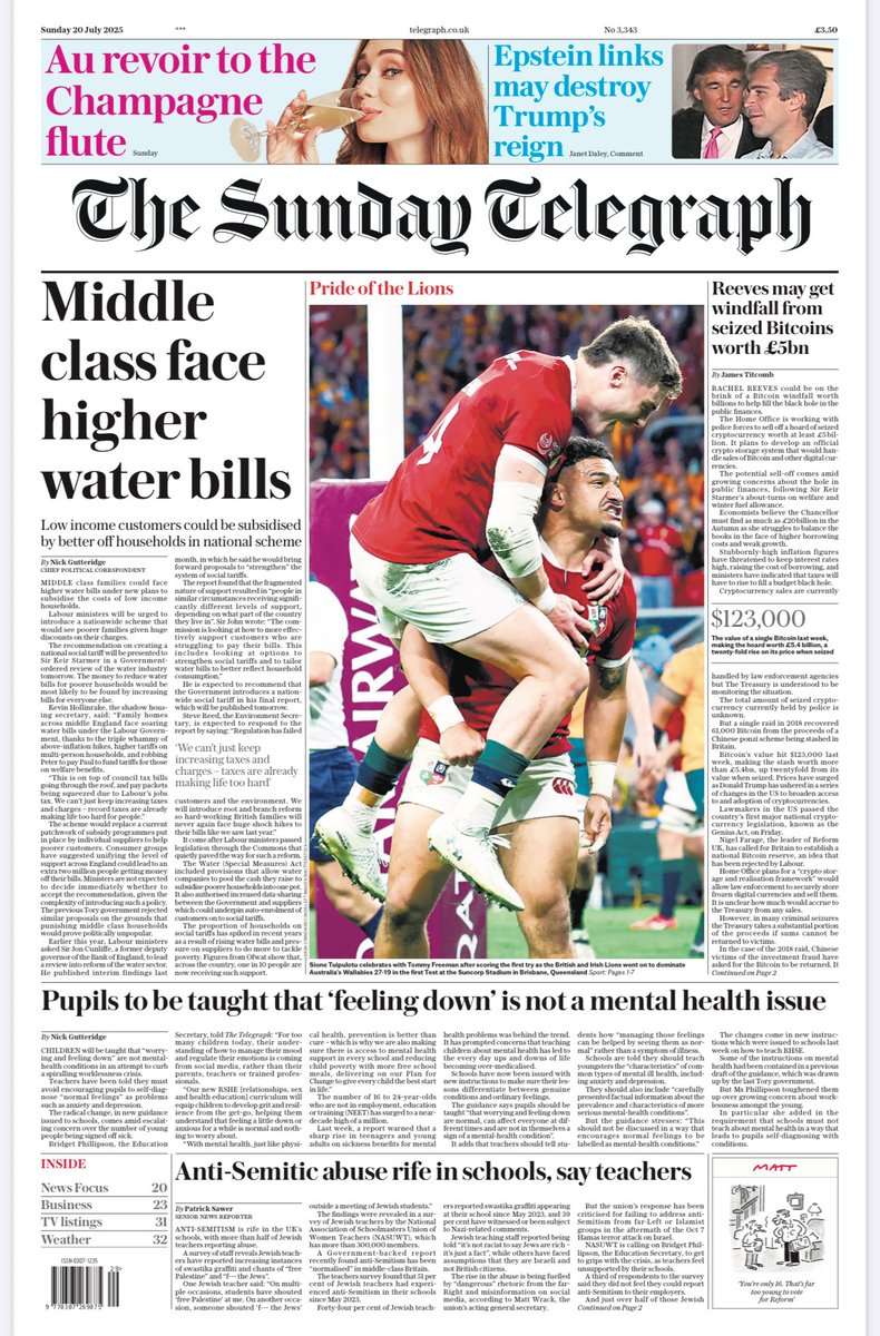AllisterHeath's tweet image. Our Sunday ⁦@Telegraph⁩ p1