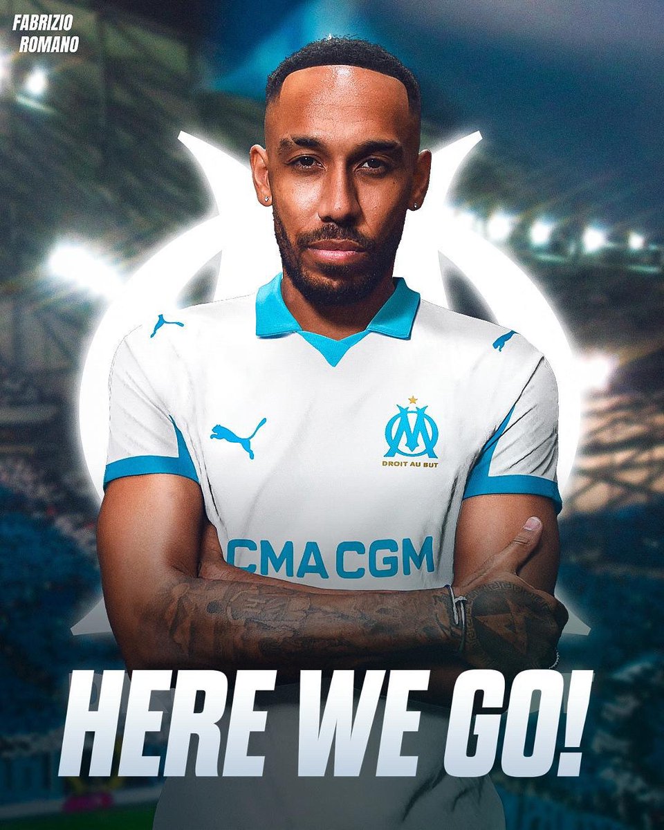 BREAKING: Pierre-Emerick Aubameyang resmi kembali ke Olympique Marseille! Kontrak hingga Juni 2027 disepakati semalam secara lisan, Auba pilih proyek OM ketimbang tawaran menggiurkan dari Saudi, bersama Longoria, Benatia, &amp; De Zerbi. Siap bersinar di UCL!  <a href="/FabrizioRomano/">Fabrizio Romano</a>