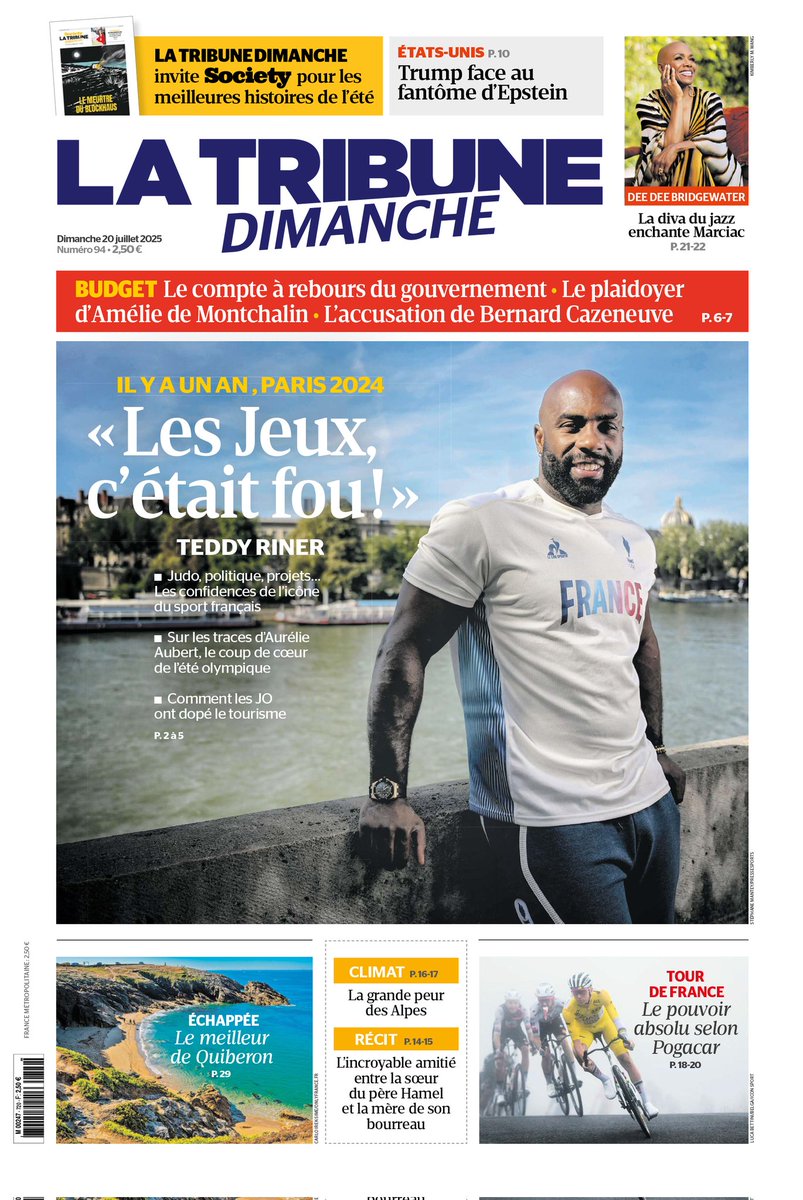 Cesarmand's tweet image. La Une de La Tribune Dimanche