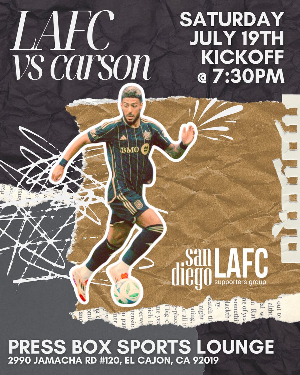 As the chapter at the Tap Room closes, we are excited to have a place to watch today’s match vs Carson at the PressBox. Join us today as the Black and Gold take on the Galaxy in El Trafico! We'll be in the main dining room with sound and tvs! #LAFC