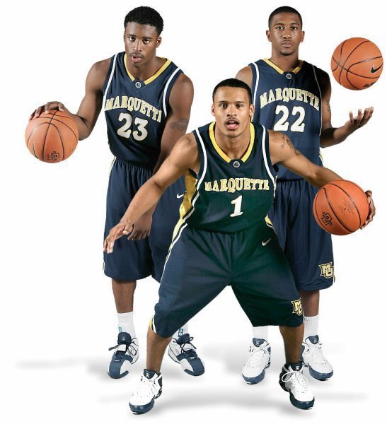 MUOverload's tweet image. The Three Amigos of Wesley Matthews (@WessyWes23), Dominic James (@NeekAndAng), and Jerel McNeal (@jerel_mcneal) #mubb