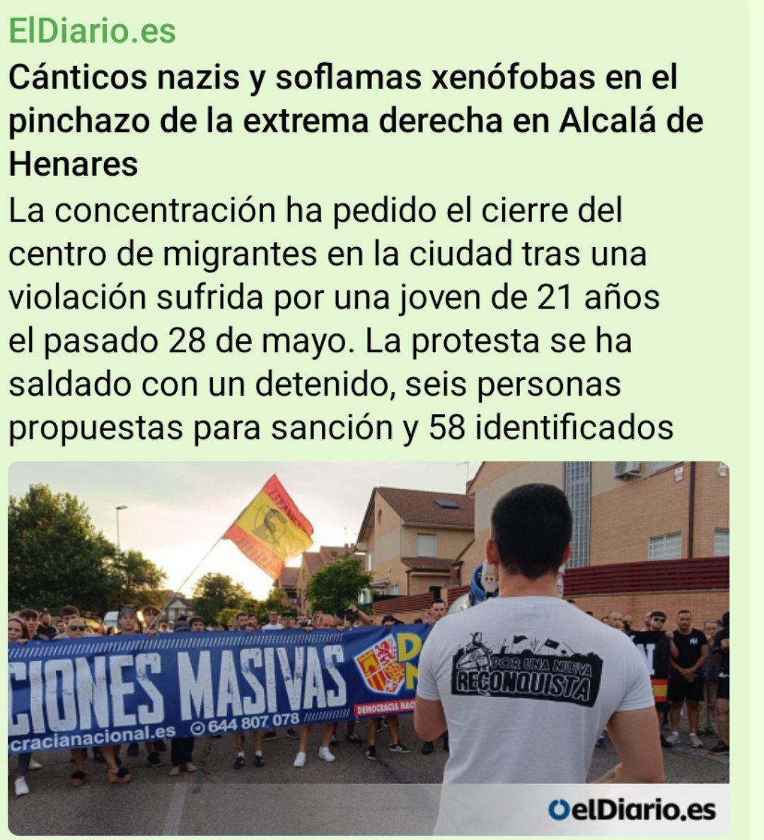 El objetivo de la prensa en estos momentos es ningunear la presencia de organizaciones nacionalistas en las concentraciones vecinales. 
Fueron los medios del sistema, los que anunciaron durante los días previos a la concentración vecinal de Alcalá, que habría una cumbre 'Ultra y