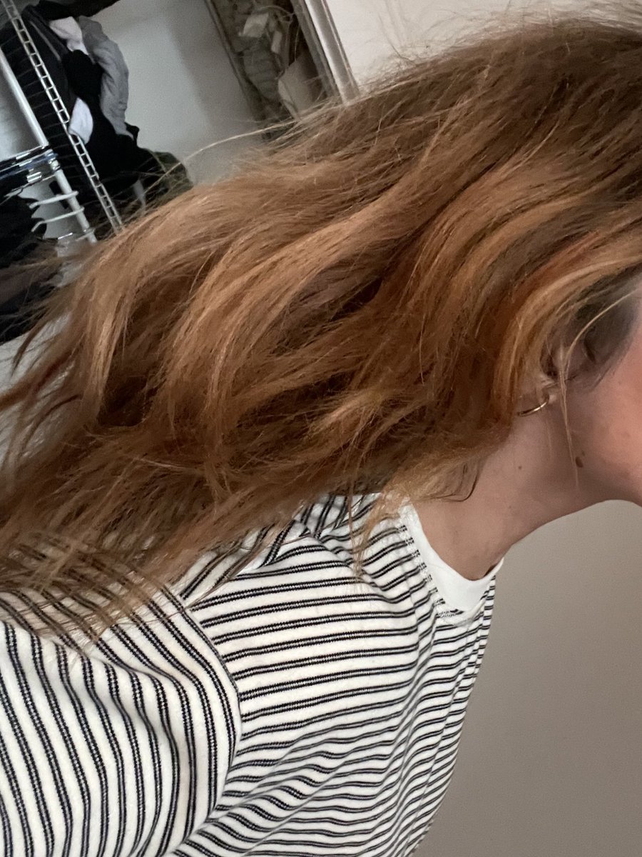 cbcradio2's tweet image. Didn’t last as a brunette my hair just reverted to red. Most likely because my gay best friend’s boyfriend’s hag is a redhead so cosmically I have to be one too
