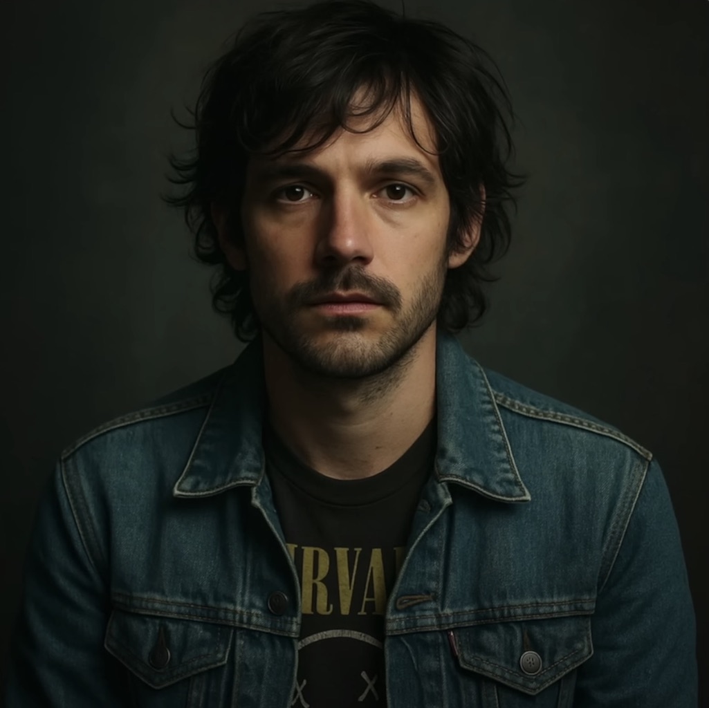 pepecolubi's tweet image. Rick Beato le pidió a Suno el nombre y avatar de un ficticio cantante indie, y en unos segundos la app de IA "creó" a Eli Mercer con esta cara. Luego, la herramienta se hizo varias canciones:
youtube.com/watch?v=eKxNGF…