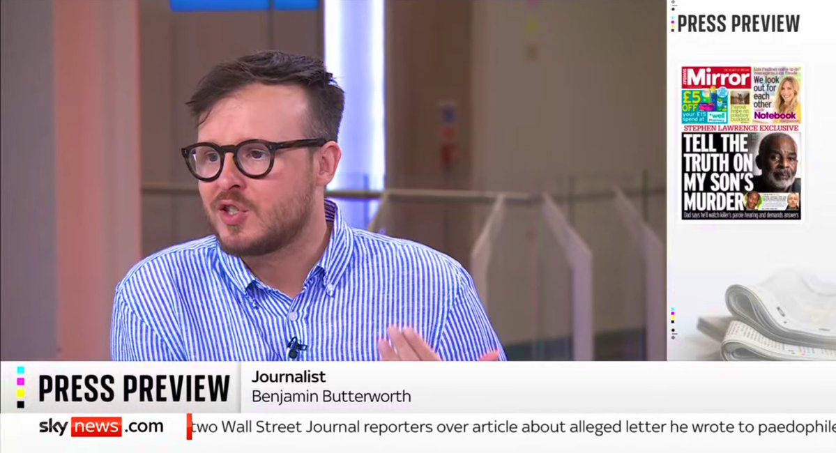 benjaminbutter's tweet image. Thank you for all the thoughtful comments in recent days. I really appreciate it.
I am back to work for the first time tonight reviewing Sunday’s newspapers on @SkyNews. On until midnight.