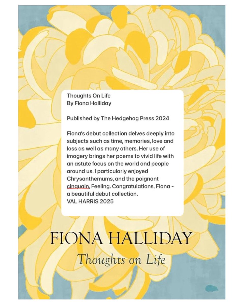 FionaHalliday1's tweet image. Thank you to all who’ve bought ‘Thoughts on Life’,and all those who have sent reviews and comments. I still have author copies available and will keep the price at £6.00, until the end of July. £1.00 from every copy goes to Willow Wood Hospice. Dm for information 🌼#poetry