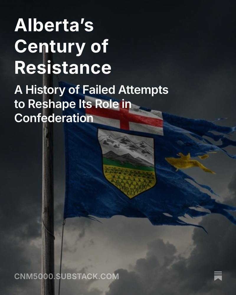cnm5000's tweet image. Alberta's 120-year saga of subordination in Canada is too big for X's short posts! I dove into the details on Substack—check out my concise, gripping take on AB's history. Let me know if it sparks your interest!
open.substack.com/pub/cnm5000/p/…