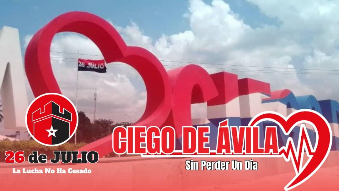 CIGBCuba's tweet image. Las celebraciones por el #26deJulio en #Cuba 🇨🇺 SIEMPRE estarán dedicadas a Fidel, a Raúl y a los jóvenes del Centenario como una permanente vindicación de Cuba, con la clara certeza de que: ¡La lucha no ha cesado!
¡Felicidades Ciego de Ávila!