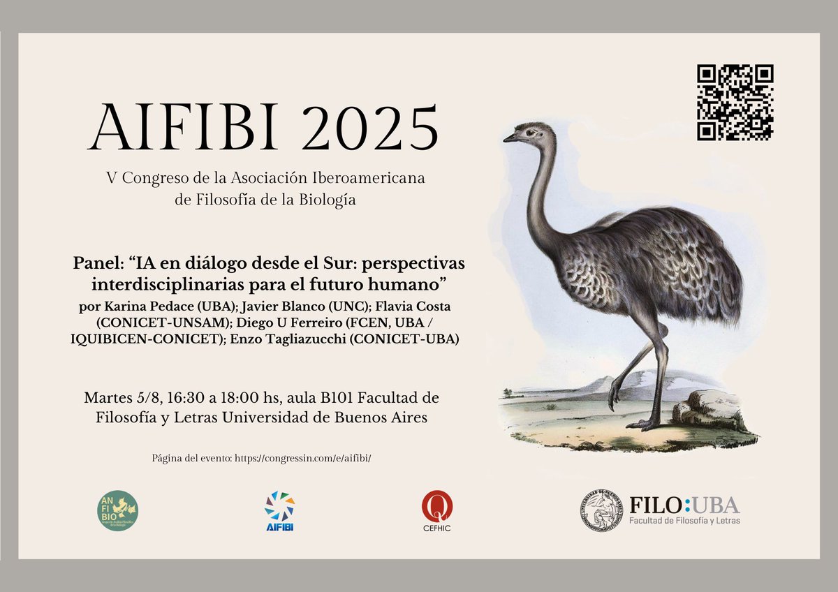 ¡Agenden!

Panel plenario "IA en diálogo desde el Sur: perspectivas interdisciplinarias para el futuro humano"

Karina Pedace, Javier Blanco, Flavia Costa, Diego Ferreiro y Enzo Tagliazucchi

+info: congressin.com/e/aifibi/
