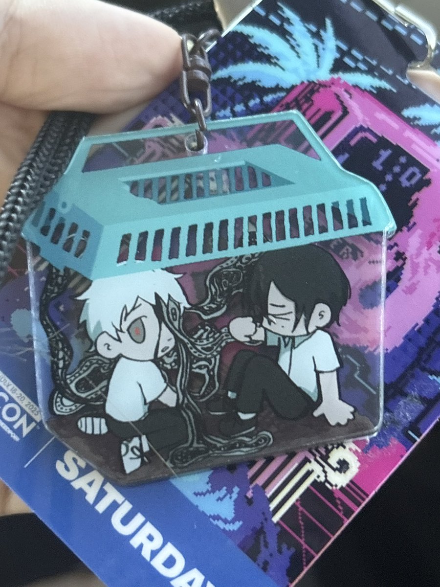 oO0Nonsense0Oo's tweet photo. I didn’t get much at the Artist’s Alley but I just couldn’t resist for these two items! 

The Summer Hikaru Died keychain - @naroym_ 

Tokyo Ghoul print - @NiceuArts

#Supercon https://t.co/JwdR9F3078