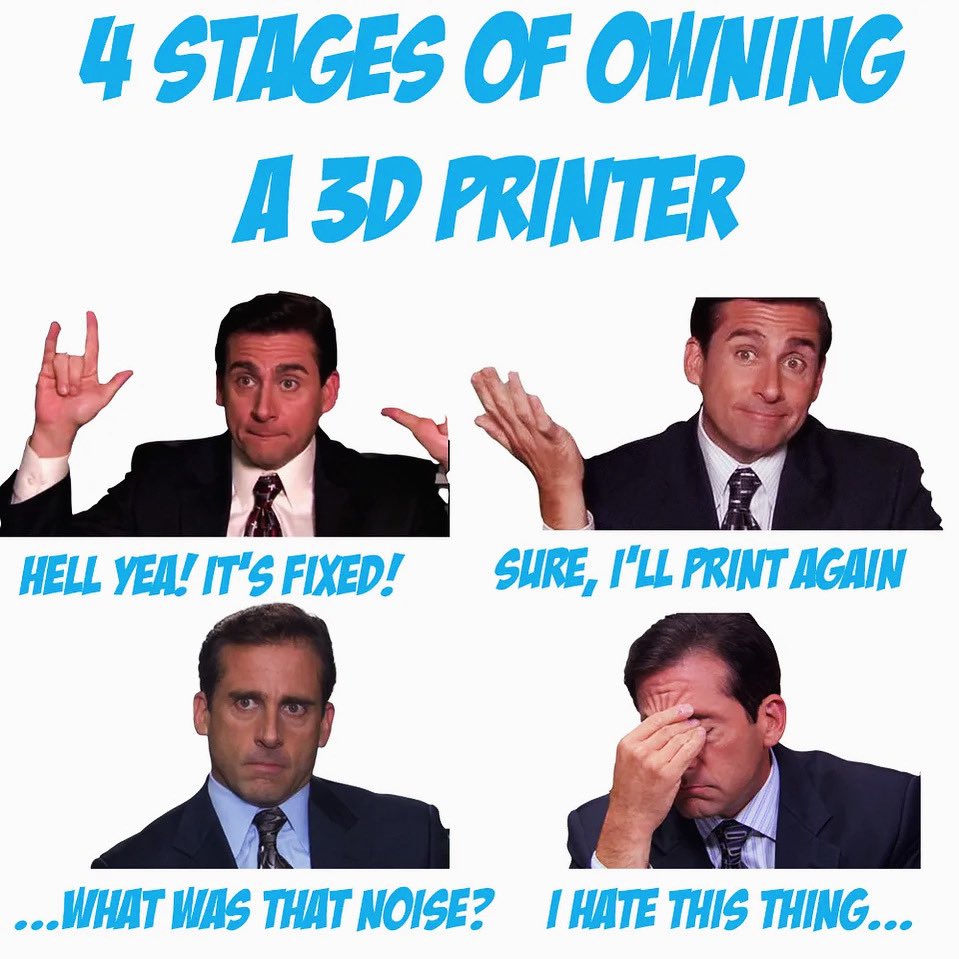 RD3DPrints's tweet photo. Pretty much. 3D printing is an adventure for sure. 👍 https://t.co/lJbhnPaiJK